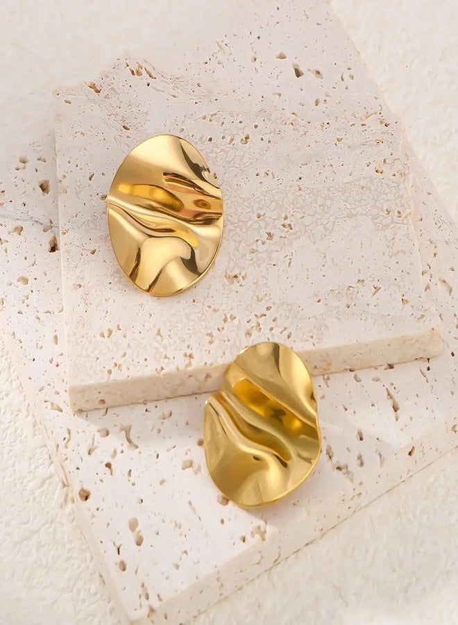 MEENAZ earrings for women fashion studs earrings for women anti tarnish gold ear rings stainless steel korean bali Gold Hoop Earrings | Combo design Jewellery Celebrity Inspired earrings set for women - Image 4