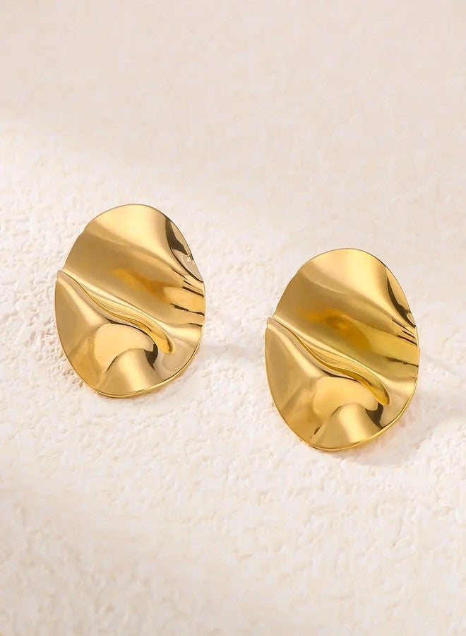 MEENAZ earrings for women fashion studs earrings for women anti tarnish gold ear rings stainless steel korean bali Gold Hoop Earrings | Combo design Jewellery Celebrity Inspired earrings set for women - Image 5
