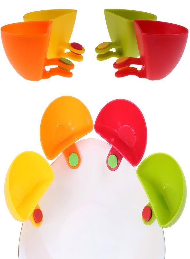 GuoGuo Wu Dip Clip Bowl Holder, 8-Pack Colorful Table Bowls Clip-on Dip Holders, For Tomato, Sauce, Salt, Vinegar, Sugar, Spices - Dip Bowl Party Ware - Image 2