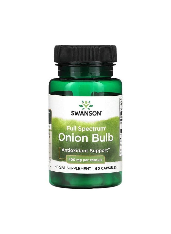 SWANSON Full Spectrum Onion Bulb, 400 mg, 60 Capsules