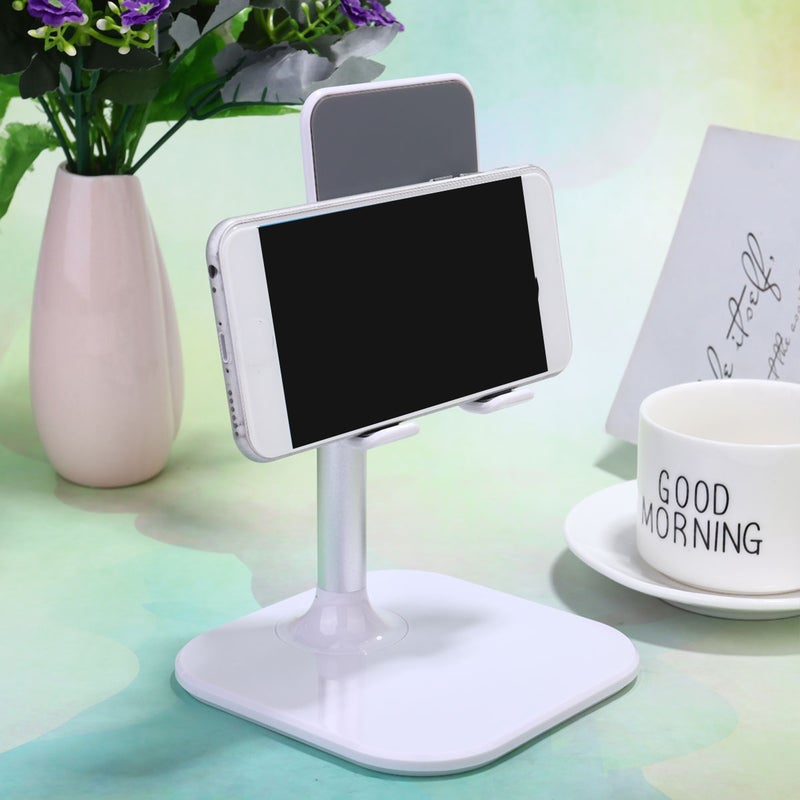 Phone Tablet Mount Lazy Phone Holder Desktop Stand Tablet Bracket Hand Free Telescopic Phone Tablet Display Stand (White) - Image 4