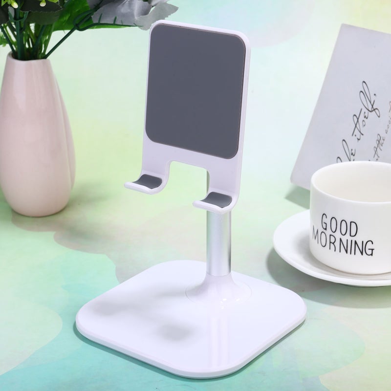 Phone Tablet Mount Lazy Phone Holder Desktop Stand Tablet Bracket Hand Free Telescopic Phone Tablet Display Stand (White) - Image 3