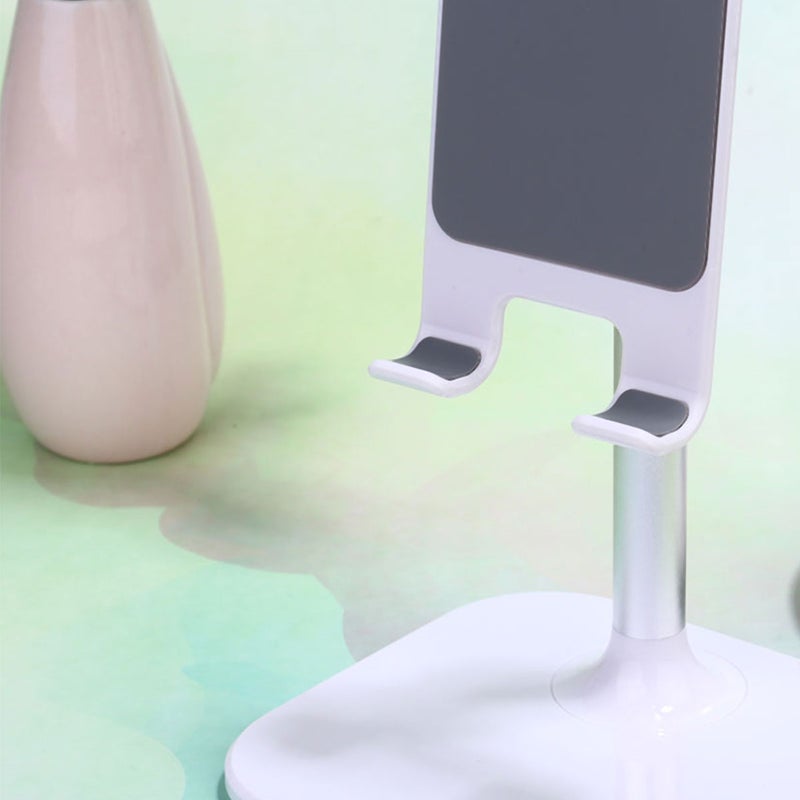Phone Tablet Mount Lazy Phone Holder Desktop Stand Tablet Bracket Hand Free Telescopic Phone Tablet Display Stand (White) - Image 2