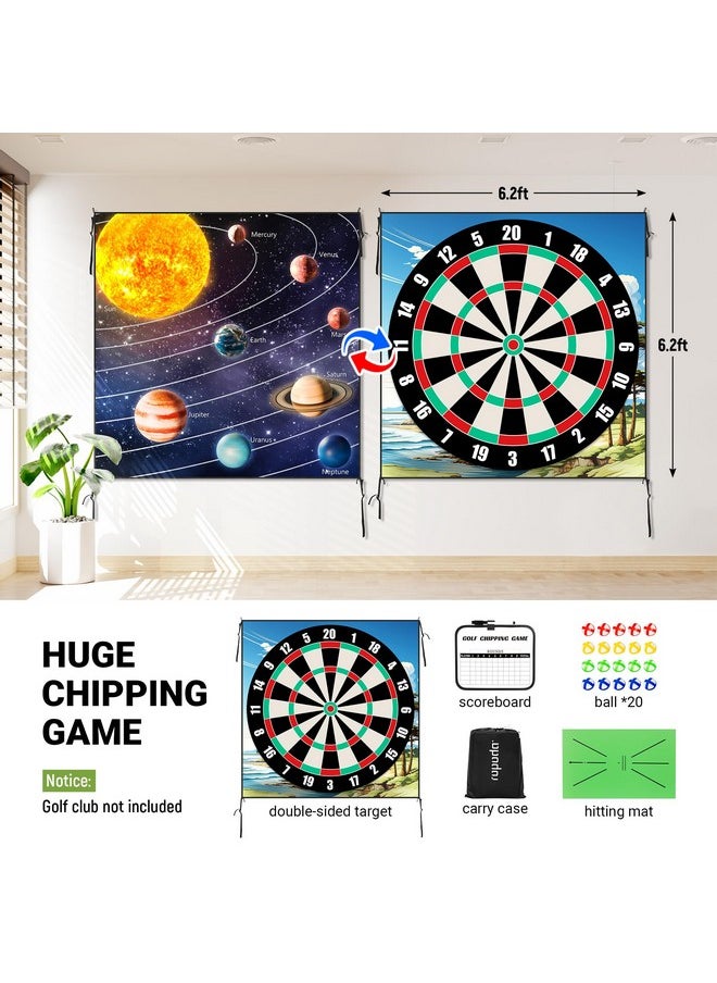 ROPODA - Golf Game,Golf Chipping Game, Giant Size Targets With Chipping Mat, Golf Chipping Practice Mats, Stick And Chip Golf Game, Indoor Outdoor Games-Choose Classic Or Darts - Image 1