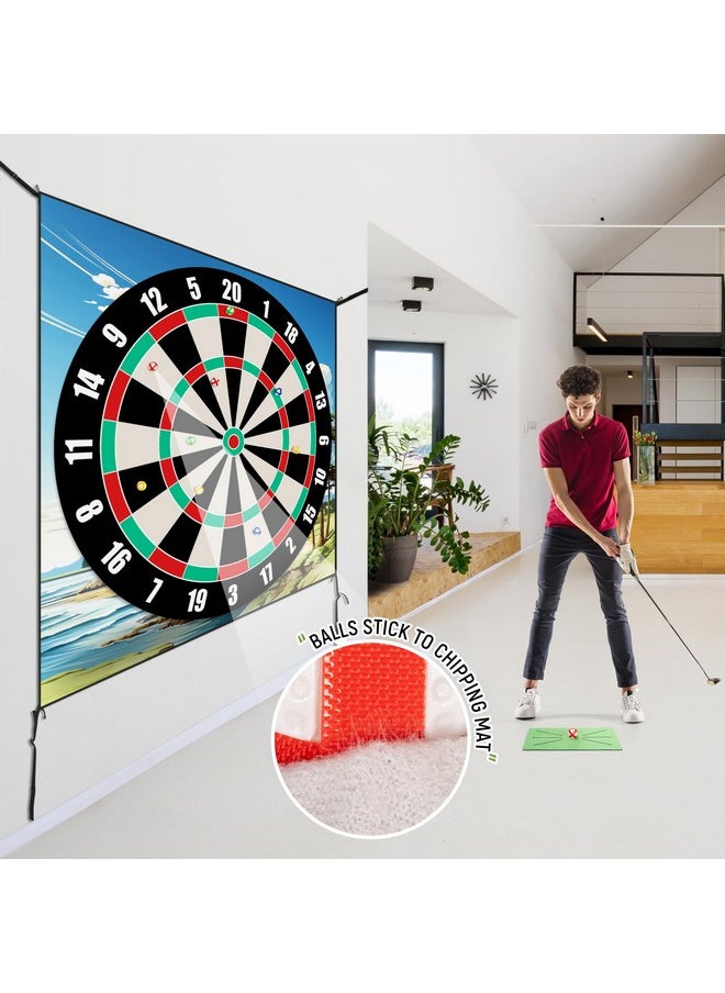 ROPODA - Golf Game,Golf Chipping Game, Giant Size Targets With Chipping Mat, Golf Chipping Practice Mats, Stick And Chip Golf Game, Indoor Outdoor Games-Choose Classic Or Darts - Image 1