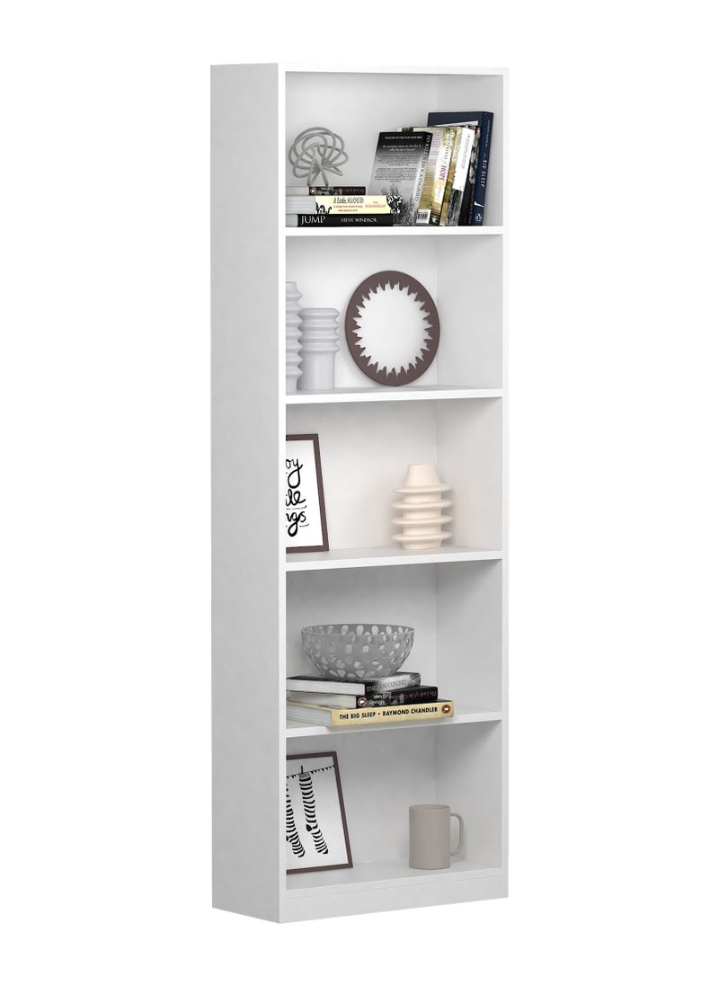 RIGID - Wooden 5-Tier Open Book Shelf Cabinet  180x60x26cm - Image 1