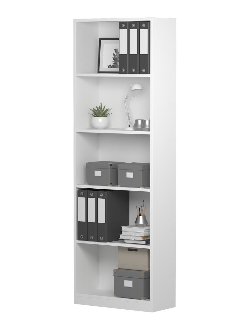 RIGID - Wooden 5-Tier Open Book Shelf Cabinet  180x60x26cm - Image 1