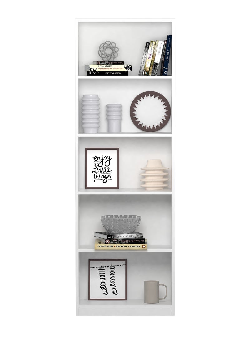 RIGID - Wooden 5-Tier Open Book Shelf Cabinet  180x60x26cm - Image 1
