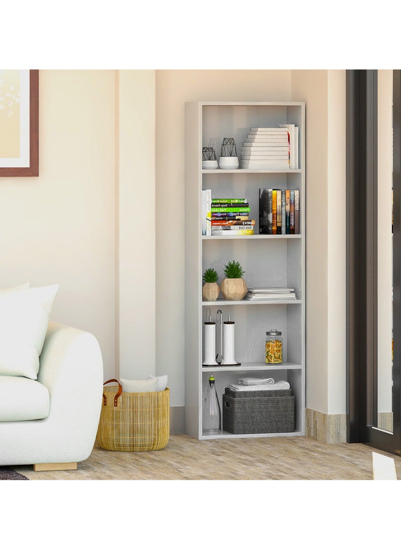 RIGID - Wooden 5-Tier Open Book Shelf Cabinet  180x60x26cm - Image 1