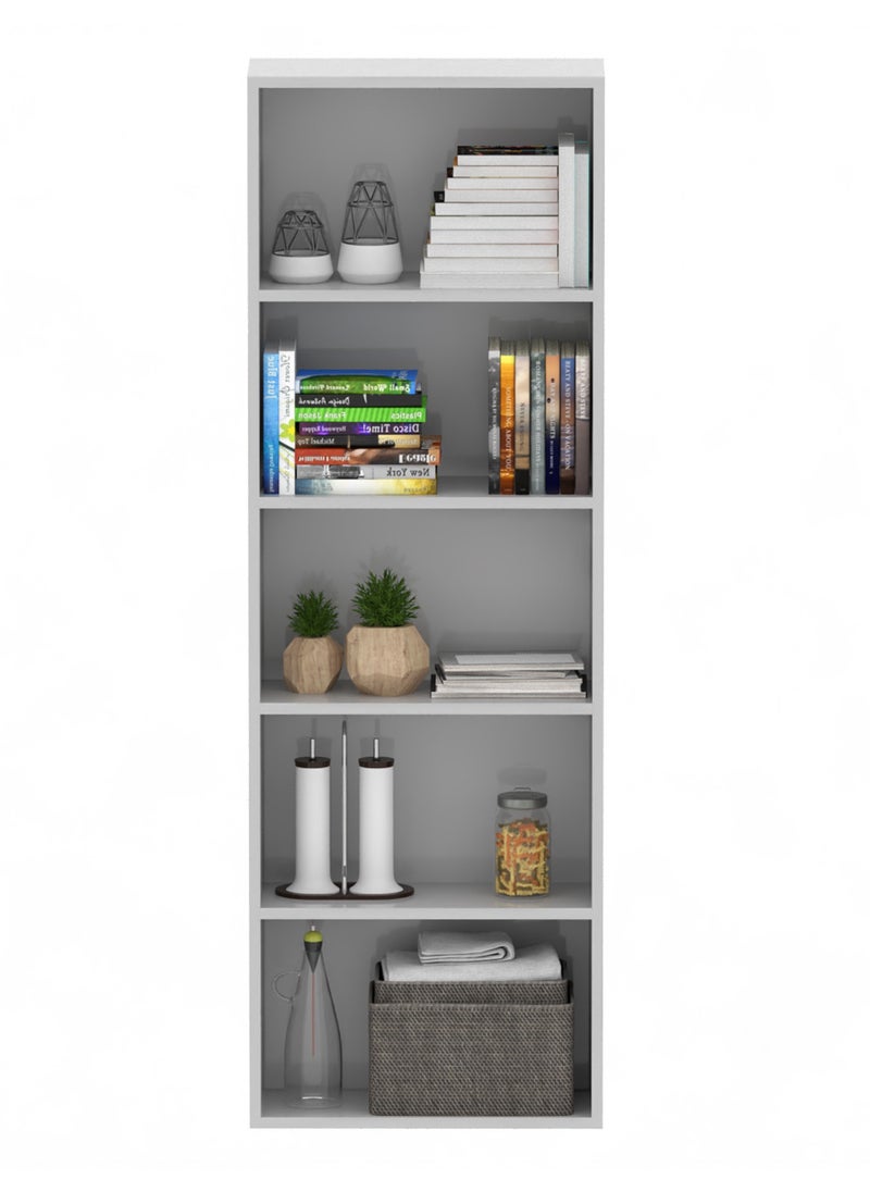RIGID - Wooden 5-Tier Open Book Shelf Cabinet  180x60x26cm - Image 1