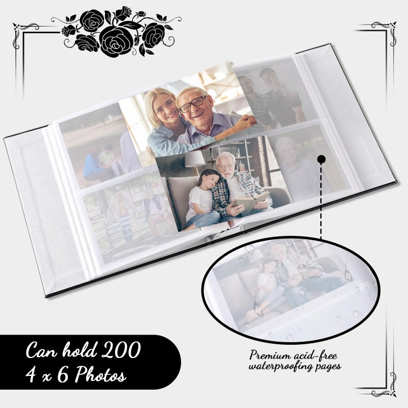 ReliThick Cardinal Funeral Photo Album 4 x 6 Inch 200 Blank Pages Memorial Leather Memory Album Scrapbook for Memorial Service Celebration of Life Decor in Loving Party Supply(Remember Me) - Image 4