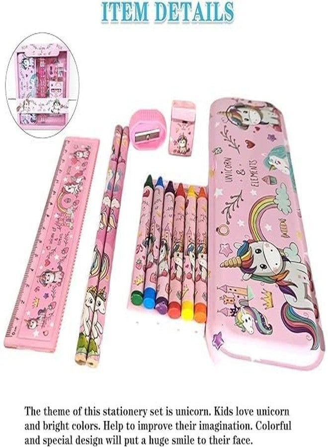 Neel Unicorn Stationery Set Combo Boys Girls Pencil Box Set School Supplies Stationery Gift with Unicorn Fancy School Stationary for Kids for School stationery gift set,return gift pack for kids - Image 3