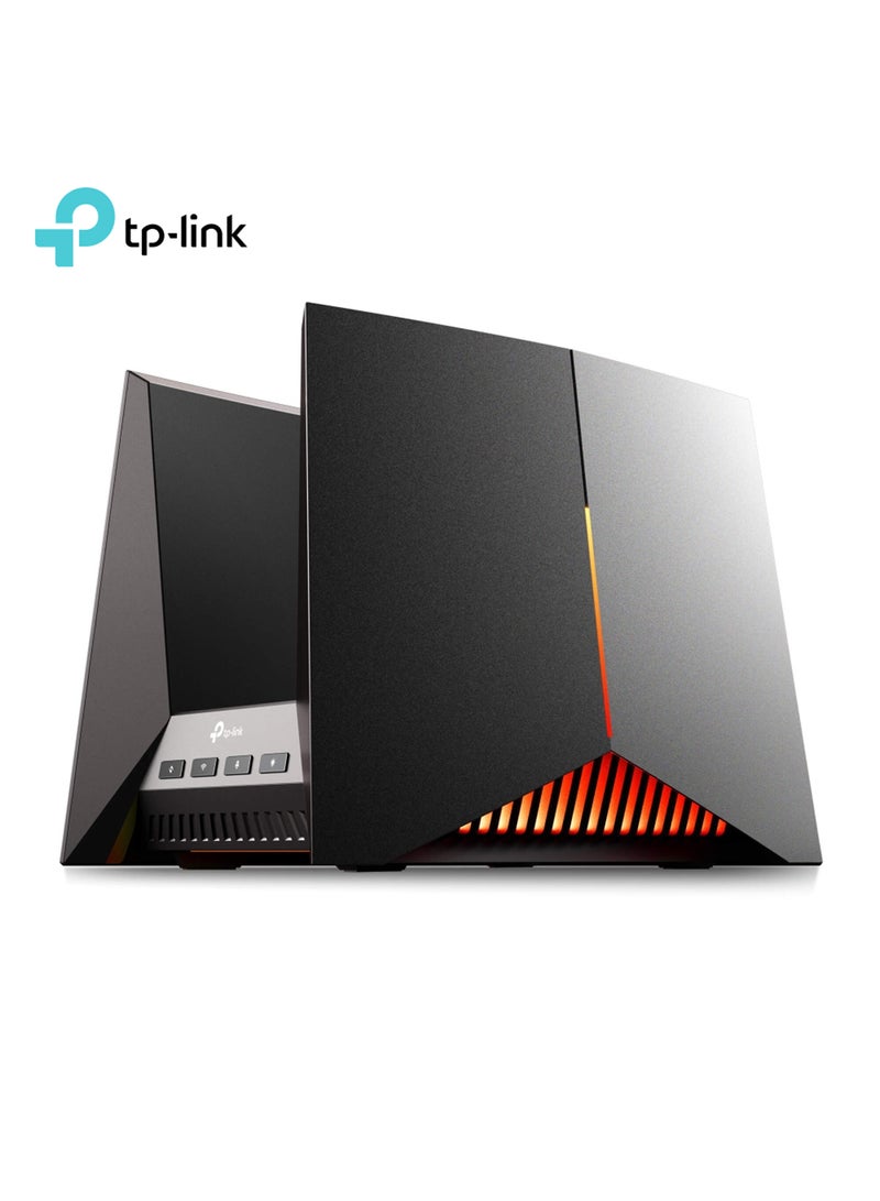 تي بي لينك راوتر الألعاب ثلاثي النطاق BE19000 Wi-Fi 7 Archer GE800 | 12 تيارًا بسرعة 19 جيجابت في الثانية | 2 × 10 جيجابت + 4 × 2.5 جيجابت، USB 3.0 | تسريع توربو، نطاق مخصص للألعاب | لوحة ألعاب، RGB | EasyMesh، HomeShield - Image 1