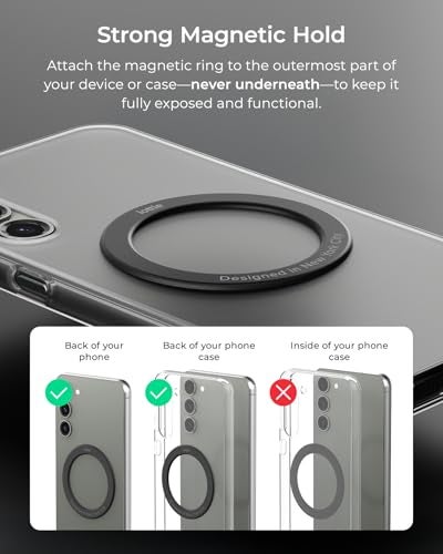 iOttie Universal MagSafe Ring Adapter for Android 2 Pack Magnetic Adapter Ring Compatible with MagSafe Accessories Wireless Chargers Adhesive Magnetic Conversion Kit for Apple iOS Android - Image 3
