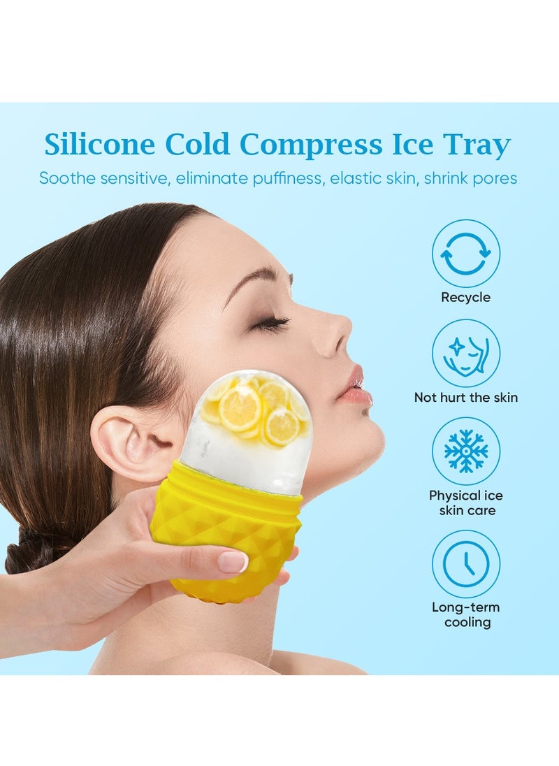 Prime by javaudan Ice Mold Ice Maker for Face with Anti-Leak& Drip System, Contour Cube Ice Roller, Silicone Ice Holder for Face Ice Face Roller Skin Care Tools Gift for Women  - Image 2