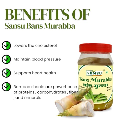 Sansu Bamboo Murabba | Bans Ka murabba | Helps Increasing Height Growth | Bans Ka Murabba 500 gm Pack | Bamboo Shoots Murabba Good for Health - Image 3