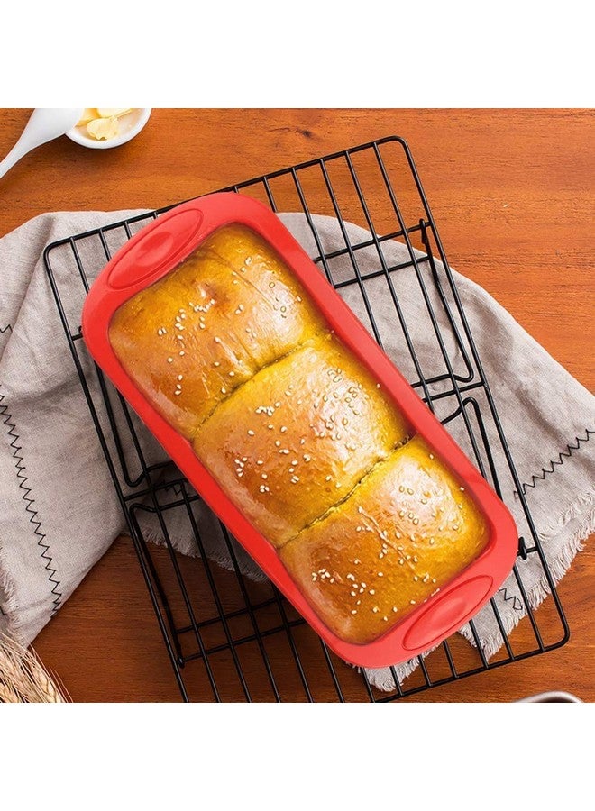 Inditradition Non-Stick Baking Bread Pan | Silicon Loaf Tin, Fruit Cake Pan (8.5 x 3.4 Inches, Pack of 1, Red) - Image 3
