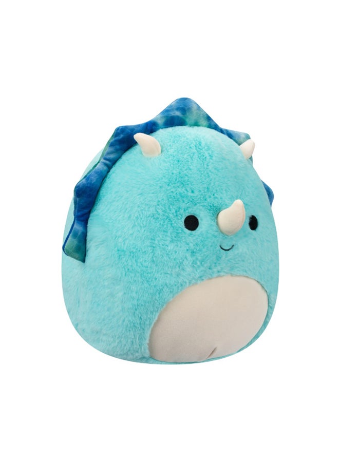 Squishmallows - 12 inch Malik Blue Triceratops Fuzzamallow , Officially Licensed Kellytoy Plush Toy, Colorful Soft Toy, Gift for Kids, Girls & Boys Washable Squishy Stuff Toy Multicolor All Age - Image 1