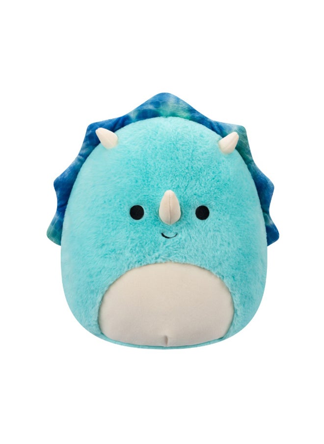 Squishmallows - 12 inch Malik Blue Triceratops Fuzzamallow , Officially Licensed Kellytoy Plush Toy, Colorful Soft Toy, Gift for Kids, Girls & Boys Washable Squishy Stuff Toy Multicolor All Age - Image 1