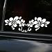 LHDOS Flower Car Sticker Decal 113 x 37 Vinyl Car Bumpers Sticker Automotive Exterior Decoration Accessories for Car Window Wall Helmet Decals White - Image 2