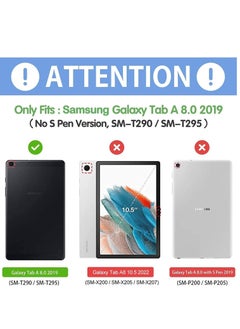 Galaxy Tab A 8.0 2019 Case T290 T295, Slim Light Cover Trifold Stand Hard Shell Folio Case for 8.0 inch Galaxy Tab A 2019 Without S Pen Model SM-T290 (Wi-Fi) SM-T295 (LTE) - pzsku/Z94F850F7EC441D0DC18BZ/45/_/1659536760/4d3d8cc7-e945-477a-a265-be57e725f74c