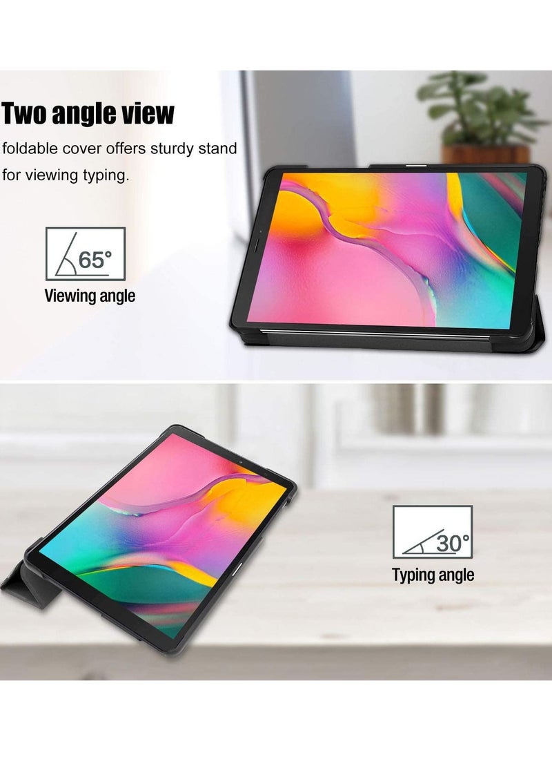 YoYoTech Galaxy Tab A 8.0 2019 Case T290 T295, Slim Light Cover Trifold Stand Hard Shell Folio Case for 8.0 inch Galaxy Tab A 2019 Without S Pen Model SM-T290 (Wi-Fi) SM-T295 (LTE)  - Image 3