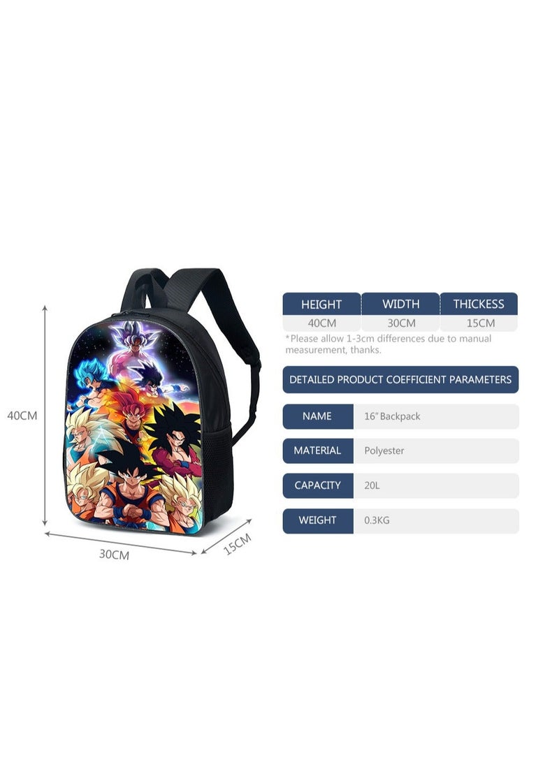 Dragon Ball New Three-piece Children's Backpack Backpack 42*15*30cm - Image 2