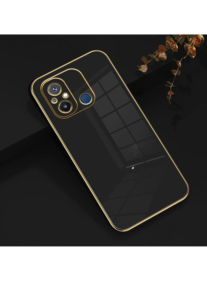 Redmi 12C Black Mobile Phone Case Cover, Luxury Plating Soft Back Cover, Raised Full Camera Protection - Image 2