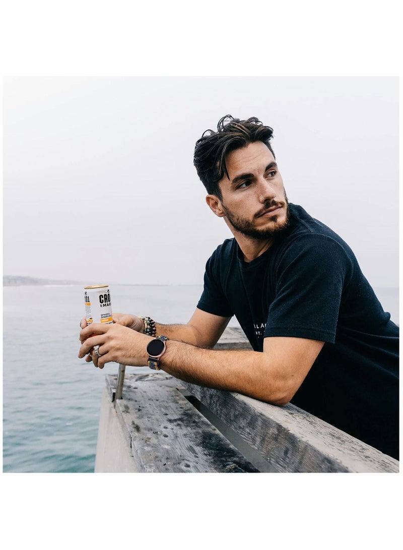 SYOSI Floral Bands Compatible with Samsung Active 2 Watch Band 40mm, Adjustable 20mm Stretchy Loop Strap - Image 3