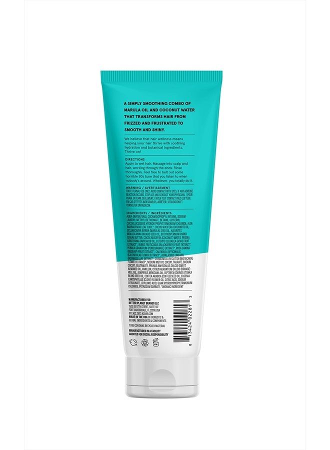 Acure شامبو سموذي ببساطة، ماء، زيت جوز الهند وزيت المارولا، 100% نباتي، عناية بالشعر مدفوعة بالأداء، ينعم ويقلل التجاعيد، أبيض/أزرق، 8 أونصة سائلة - Image 3