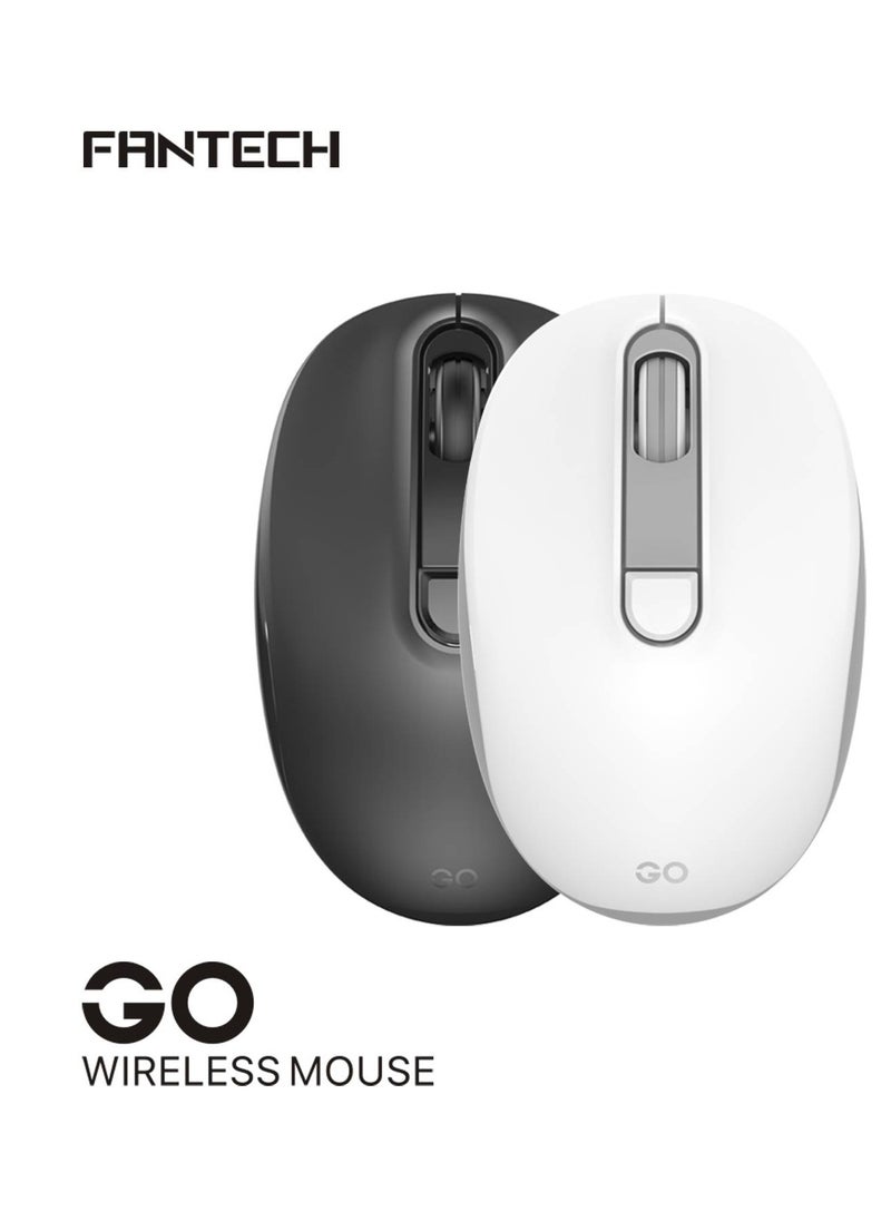 FANTECH Fantech W190 Dual Mode Bluetooth Wireless Gaming Office Mouse, Silent Switches, Ultra Lightweight, 1600 DPI, Honeycomb Grip, 200 Hours Of Battery(BLACK)  - Image 1