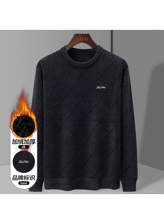 Fapai Business Casual Comfortable Versatile Warm Fleece Sweater Knitwear - Image 2