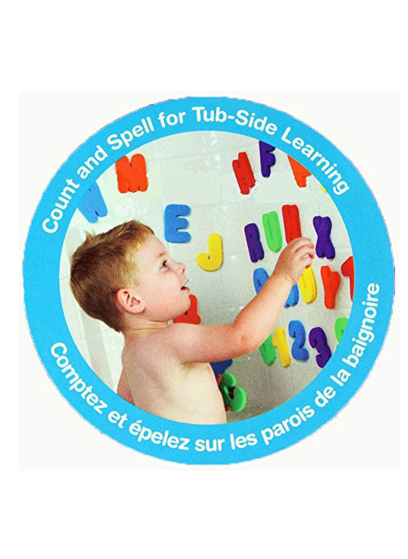 Excefore - Bath Toys Organizer + 36 Soft Foam ABC 123 Letters & Numbers Bathroom Alphabet Baby Toys for Early Learning Foam Letters and Quick Dry Storage Net Bag - Image 1