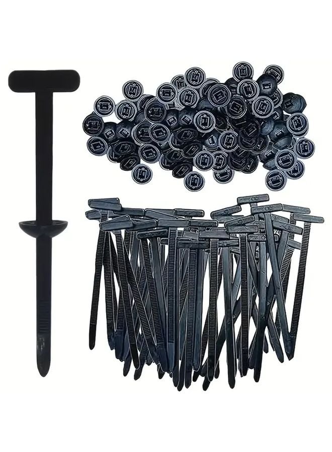 50 Pieces Black Self Locking Nylon Cable Ties for Secure Fastening Organizing Cables Wires - Image 2