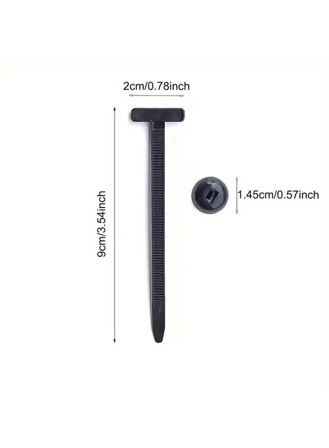 50 Pieces Black Self Locking Nylon Cable Ties for Secure Fastening Organizing Cables Wires - Image 4