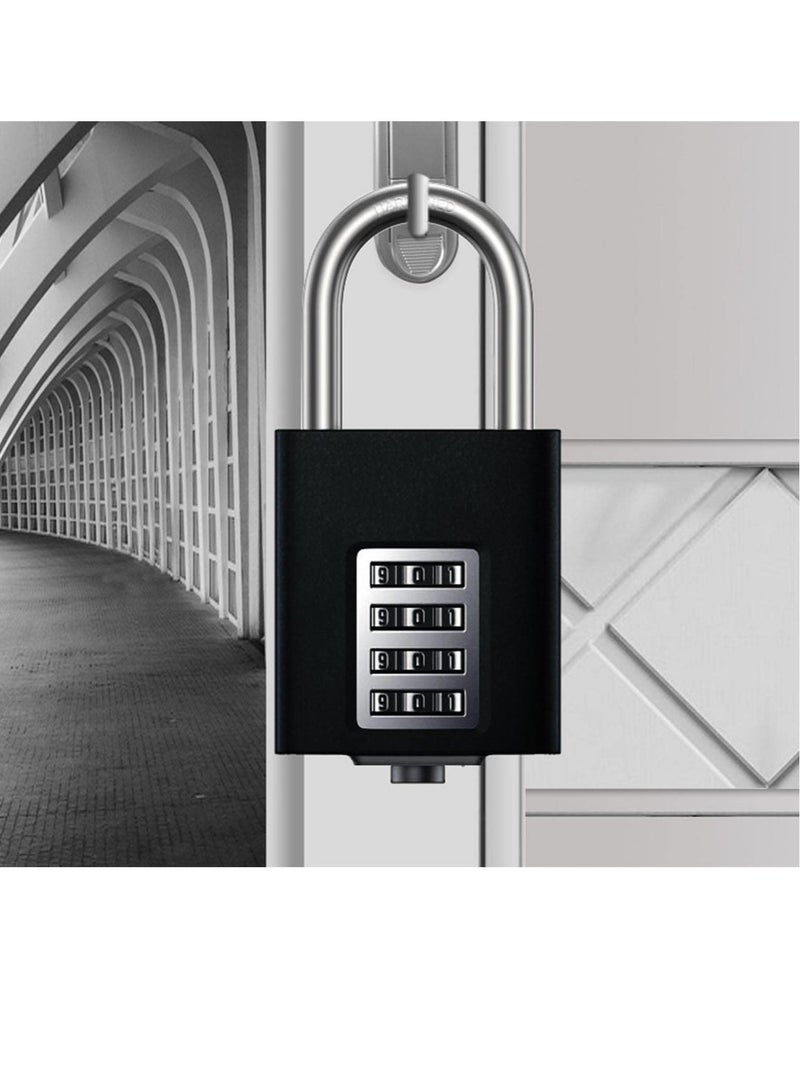 Zikra Outdoor Weatherproof Padlock, Heavy Duty Combination Padlock, 4 -Digit Combination Lock, Suitable for School Gym Locker, Fence, Toolbox, Hasp Gate, Storage - Image 2