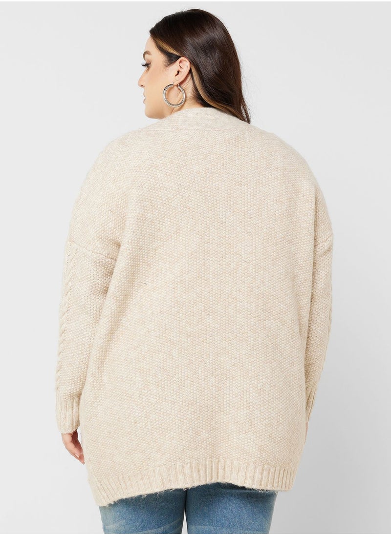 Only Carmakoma - Pocket Detail Knitted Cardigan - Image 1