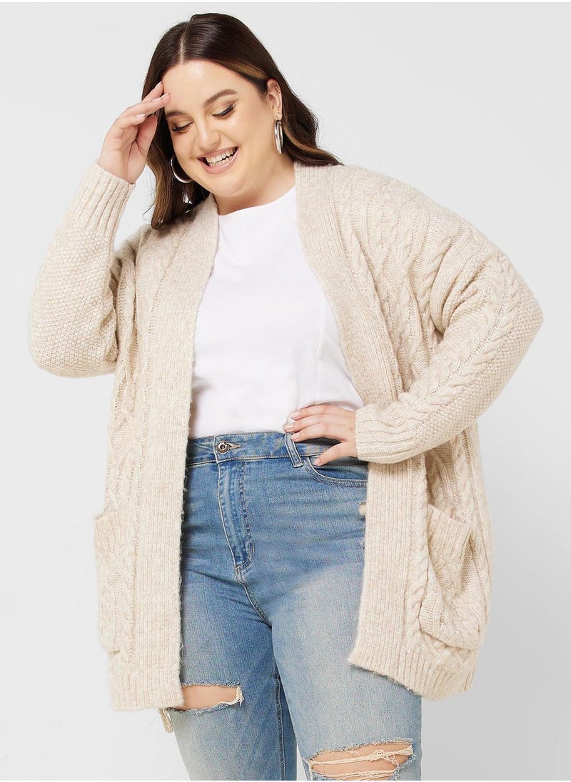 Only Carmakoma - Pocket Detail Knitted Cardigan - Image 1