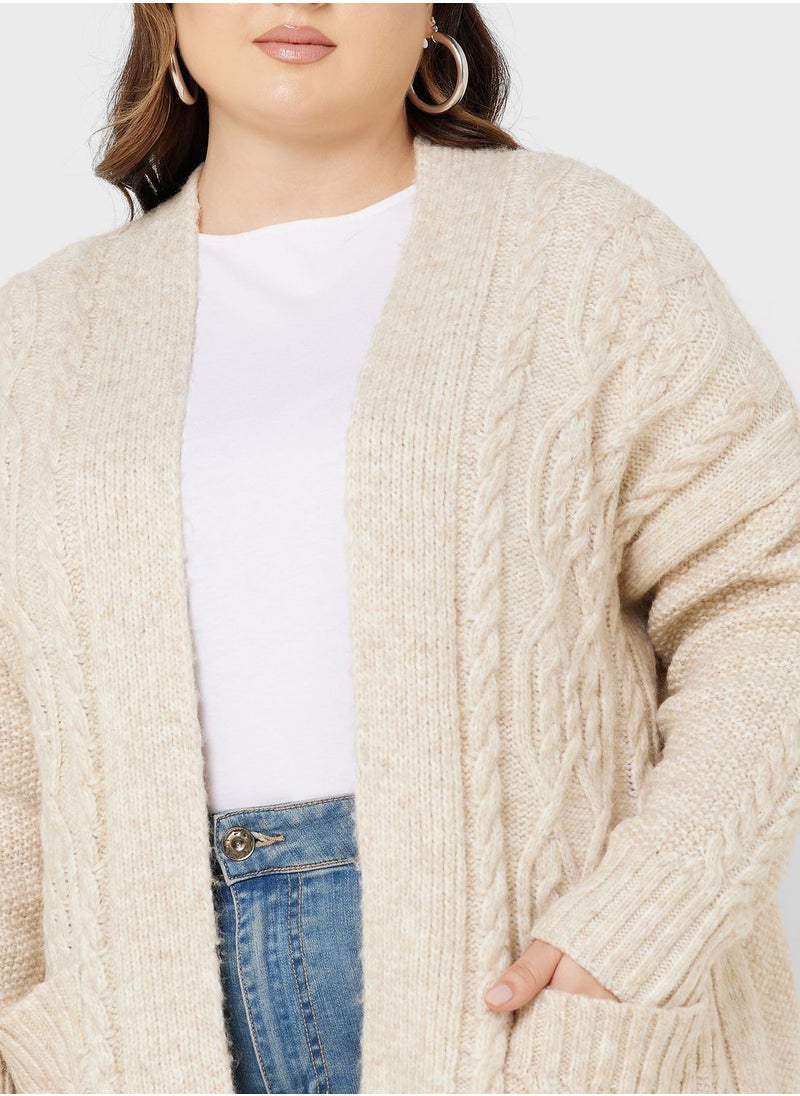 Only Carmakoma - Pocket Detail Knitted Cardigan - Image 1
