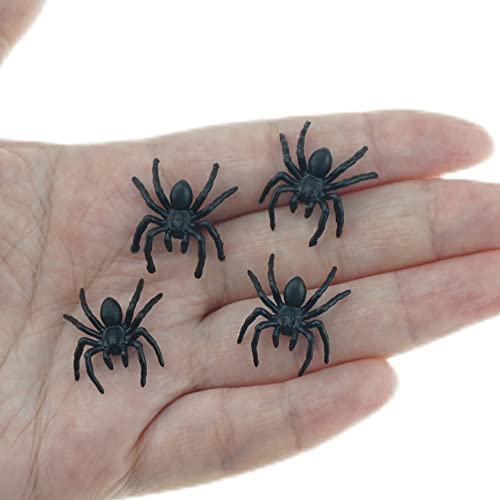SaktopDeco 50 PCS Mini Plastic Spiders Small Fake Spiders Scary Realistic Spiders for Halloween Prank Props Decorations - Image 3