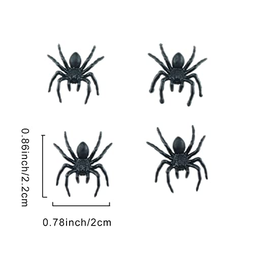 SaktopDeco 50 PCS Mini Plastic Spiders Small Fake Spiders Scary Realistic Spiders for Halloween Prank Props Decorations - Image 2