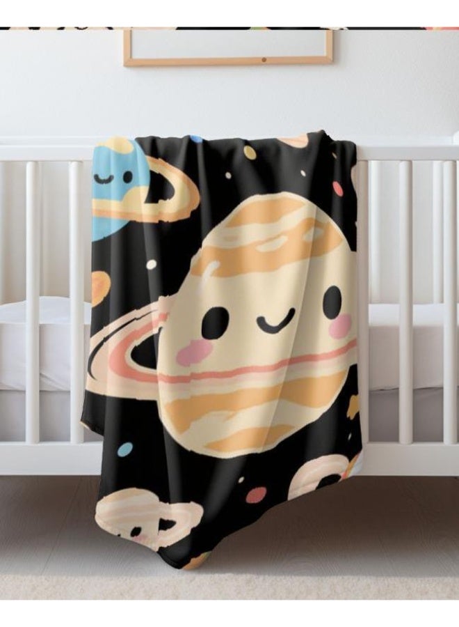 عام بطانية رقيقة من الفانيلا الكرتونية للأطفال والرضع (دافئة ومريحة، ومناسبة للنوم والألعاب) 70 سم * 100 سم - Image 1