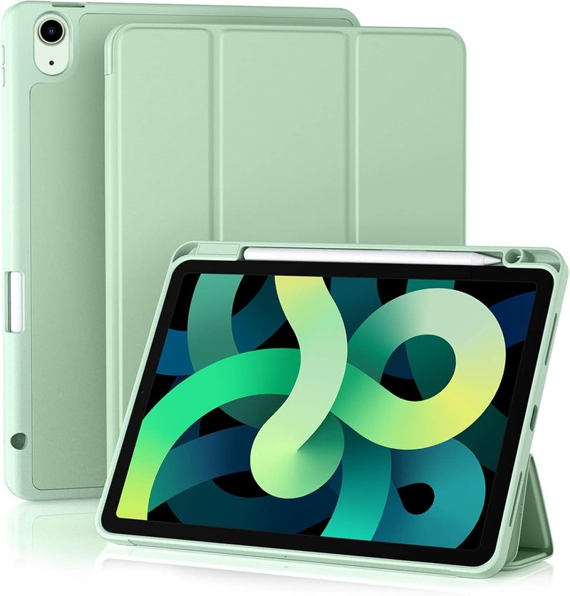 Akkerds Compatible with iPad Air 11 Inch Case 7th/6th Generation (M3/M2) 2025/2024, for iPad Air 5th/4th Generation Case 10.9 Inch 2022/2020 with Pencil Holder[Auto Sleep/Wake], Green - Image 1