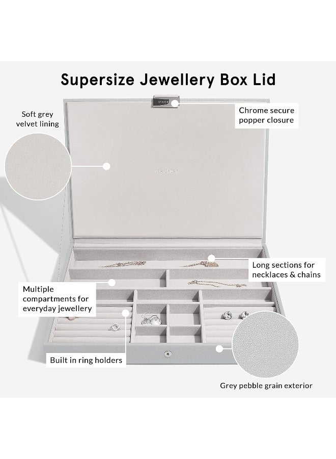 Stackers Supersize Jewellery Box Lid, Pebble Grey - Image 5