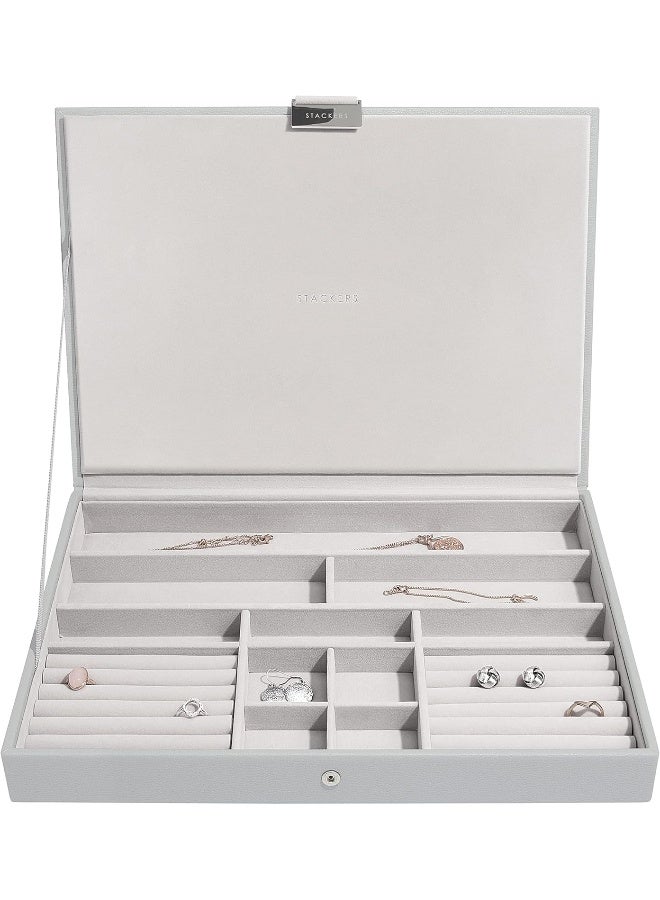 Stackers Supersize Jewellery Box Lid, Pebble Grey - Image 1