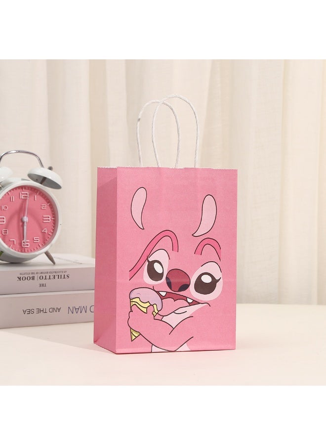 S-Quality 5PCS Stitch Cartoon Theme Birthday Party Paper Gift Bags – Kids Party Favor Bags, Candy Bags, Shopping Bags - Image 4