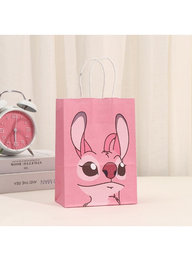 S-Quality 5PCS Stitch Cartoon Theme Birthday Party Paper Gift Bags – Kids Party Favor Bags, Candy Bags, Shopping Bags - Image 2