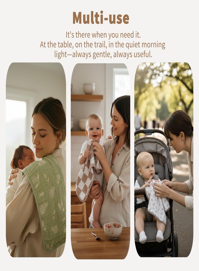 HardNok Ultra-Soft Muslin Baby Burp Cloths - 6-Pack - Image 4