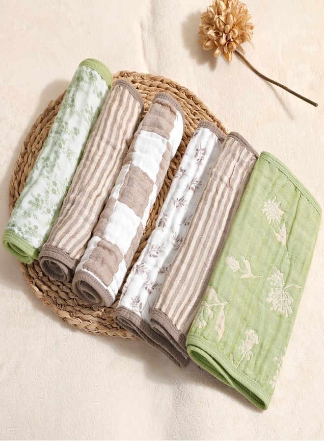 HardNok Ultra-Soft Muslin Baby Burp Cloths - 6-Pack - Image 2