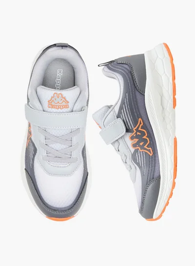 كابا Boys' Logo Print Sports Shoes with Hook and Loop Closure